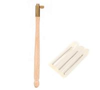 Domary Häkelnadel-Set mit 3 Austauschbaren Edelstahlnadeln | Ergonomischer Holzgriff, Rutschfester Griff, Nadeldurchmesser 0,7/1,0/1,2 Mm, Zum Stricken und Sticken
