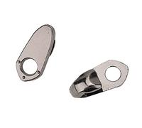 Domary Schnürsenkelhaken aus Legierung mit Nieten für die Schuhreparatur | 8x6x3mm, Korrosionsbeständig, Galvanisierte Oberfläche, für Outdoor-, Wandern, Camping, -Zubehör