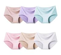 Domee Teenager Mädchen Unterhosen Nahtlose Slips Seamless Schlüpfer 6er-Pack Bunte Jugend 170-176 (Herstellergröße XL)