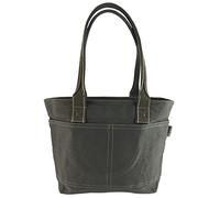 Domelo Damen Handtasche/Shopper. Vegane Schultertasche aus Canvas. Große schlichte Tote Tasche aus 100% Baumwolle. Wasserabweisende Baumwolltasche (khakigrün)