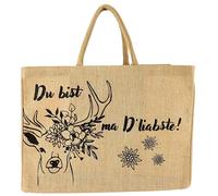 Domelo große Jute Einkaufskorb, Vegane Einkaufstasche nachhaltige Handtasche/ Shopper