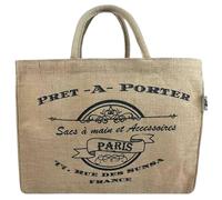 Domelo große Jute Einkaufskorb, Vegane Einkaufstasche nachhaltige Handtasche/ Shopper