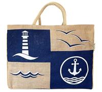 Domelo große Jute Einkaufskorb, Vegane Einkaufstasche nachhaltige Handtasche/ Shopper