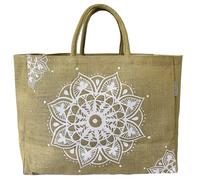 Domelo große Jute Einkaufskorb, Vegane Einkaufstasche nachhaltige Handtasche/ Shopper