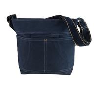 Domelo gewachste Canvas Umhängetasche. Damen wasserabweisende blaue Hobo Tasche
