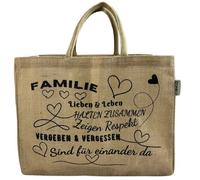 Domelo große Jute Einkaufskorb, Vegane Einkaufstasche nachhaltige Handtasche/ Shopper