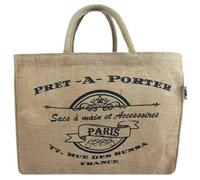 Domelo große Jute Einkaufskorb, Vegane Einkaufstasche nachhaltige Handtasche/ Shopper