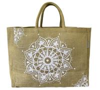 Domelo große Jute Einkaufskorb, Vegane Einkaufstasche nachhaltige Handtasche/ Shopper