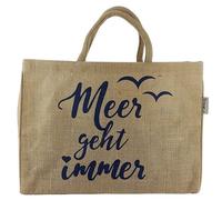 Domelo große Jute Einkaufskorb, Vegane Einkaufstasche nachhaltige Handtasche/ Shopper