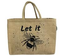 Domelo große Jute Einkaufskorb, Vegane Einkaufstasche nachhaltige Handtasche/ Shopper