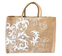 Domelo große Jute Einkaufskorb, Vegane Einkaufstasche nachhaltige Handtasche/ Shopper