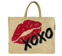 Domelo große Jute Einkaufskorb, Vegane Einkaufstasche nachhaltige Handtasche/ Shopper