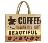 Domelo große Jute Einkaufskorb, Vegane Einkaufstasche nachhaltige Handtasche/ Shopper