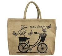 Domelo große Jute Einkaufskorb, Vegane Einkaufstasche nachhaltige Handtasche/ Shopper