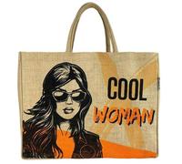 Domelo große Jute Einkaufskorb, Vegane Einkaufstasche nachhaltige Handtasche/ Shopper