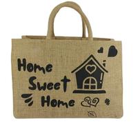 Domelo große Jute Einkaufskorb, Vegane Einkaufstasche nachhaltige Handtasche/ Shopper