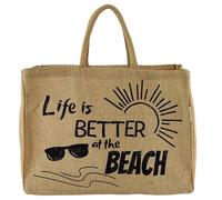 Domelo große Jute Einkaufskorb, Vegane Einkaufstasche nachhaltige Handtasche/ Shopper