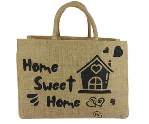 Domelo große Jute Einkaufskorb, Vegane Einkaufstasche nachhaltige Handtasche/ Shopper