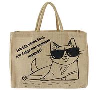 Domelo Jute Einkaufskörbe Einkaufstasche groß 24L vegan Jutetasche in beige