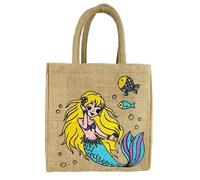 Domelo Kinder Handtasche Mädchen Jute Tasche klein Meerjungfrau Schultertasche