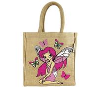 Domelo Kinder Handtasche Mädchen Jute Tasche kleine Schultertasche mit Fee Motiv
