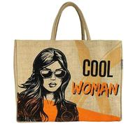 Domelo große Jute Einkaufskorb, Vegane Einkaufstasche nachhaltige Handtasche/ Shopper