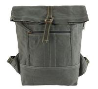 Domelo Rucksack. Dunkelblaue wasserabweisende Unisex Backpack, gewachste Canvas Ranzen