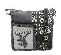 Domelo Trachtentasche. Canvas Umhängetasche mit Hirschmotiv
