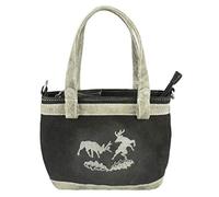 Domelo Trachtentasche. Damen Dirndltasche. Kleine Handtasche. Oktoberfest Ledertasche. Umhängetasche mit Hirsch Steckreis Design. Damentasche aus Ziegenleser