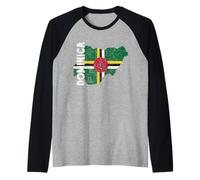 Dominikanische Karte Dominikanische Wurzeln Dominikanische Stolz Dominica Raglan