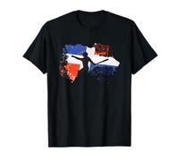Dominikanische republik flagge karte baseball cool T-Shirt