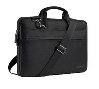 DOMISO 14-15 Zoll Laptoptasche Schultertasche Umhängetasche Laptop Tasche | Wasserdicht Aktentasche für 14 Zoll Lenovo Acer ASUS Dell HP Chromebook Notebook, MacBook Air/Pro 15,Schwarz