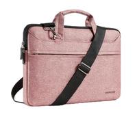 DOMISO 14-15 Zoll Laptoptasche Schultertasche Umhängetasche Laptop Tasche | Wasserdicht Aktentasche für 14 Zoll Lenovo Acer ASUS Dell HP Chromebook Notebook, MacBook Air/Pro 15,Rosa