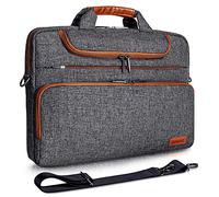 DOMISO 14 Zoll Laptoptasche, wasserdichte Business Aktentasche Computer Messenger Umhängetasche mit Gurt für Macbook Pro Air/Lenovo IdeaPad/Acer Aspire/HP/Dell XPS 15/ASUS/MSI, Dunkelgrau