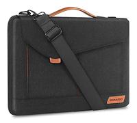 DOMISO 15-15.6 Zoll Laptop Tasche Wasserdicht Aktentasche Umhängetasche für ThinkPad L580/16 MacBook Pro/IdeaPad 320/Dell XPS 15/HP Envy x360/ASUS ROG Zephyrus/Acer Chromebook,Schwarz