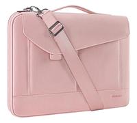 DOMISO 17-17.3 Zoll Laptop Tasche Aktentasche Umhängetasche Kompatibel mit 17.3" Dell/HP Pavilion 17/ProBook 470/MSI GS73VR Stealth PRO/Lenovo/Acer/ASUS,Rosa