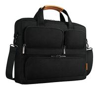 DOMISO 17 Zoll Laptoptasche Business Aktentasche Wasserdichte Notebookhülle mit Schultergurt, Stoßfest für HP ProBook, Dell, Acer, MSI ，Schwarz
