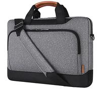DOMISO Laptophülle Laptoptasche und Notebooktasche 14 Zoll, Wasserdichte Business Schultertasche mit Großer Kapazität, Kompatibel mit Dell/Lenovo/HP/Acer/ASUS/MacBook 14-Zoll-Laptops, Grau