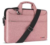 DOMISO Laptoptasche 15,6 zoll Laptop Tasche Notebook Tasche Laptop Bag für 15,6 Zoll HP Lenovo Dell XPS ASUS,für 16 Zoll MacBook Pro M4/M3/M2/M1 Pro/Max,Wasserdicht Aktentasche Schultertasche,Rosa