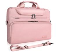 DOMISO Laptoptasche 15.6 Zoll Wasserdicht Laptop Tasche Damen Aktentasche Schultertasche Notebooktasche für 15.6" Lenovo IdeaPad ThinkPad/HP Pavilion ENVY/Dell XPS / 16" Macbook Pro/Asus, Rosa