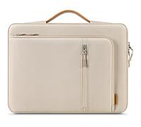 DOMISO Professionell Schutzhülle 16 Zoll Wasserdichte & Stoßfeste Laptoptasche für MacBook Pro 16" M3/M2, Dell XPS 16,HP Spectre 16 Schutzcase mit Griff,Beige