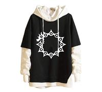 domorebest The Seven Deadly Sins Meliodas Hoodie Dragon's Sin of Wrath Pullover Hoodie Unisex Fake Zweiteilige Näh-Sweatshirts