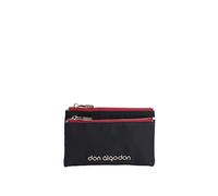DON ALGODON - Geldbörse für Damen mit Kreditkartenfächern - Damen Geldbörse und Geldbeutel Simona, Schwarz, 18x2x12 cm