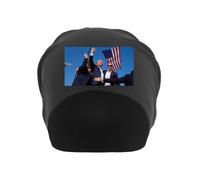 Donald Trump Assassination Attempt USA-Flagge Unisex dünne Baumwolle Slouch Beanie schwarz