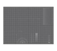 Donau Selbstheilende Schneidematte A0, Faltbar, Zentimeter-Raster, 120 x 90 cm, grau