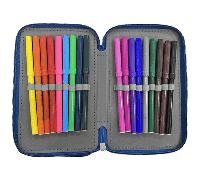 DONAU Schüleretui Motiv Alpakas gefüllt.