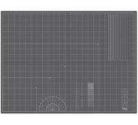 Donau Selbstheilende Schneidematte A0, Faltbar, Zentimeter-Raster, 120 x 90 cm, grau