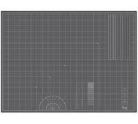 Donau Selbstheilende Schneidematte A0, Faltbar, Zentimeter-Raster, 120 x 90 cm, grau
