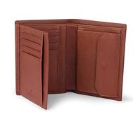 DONBOLSO Geldbörse Wien I Großes Portemonnaie aus Leder für Herren I Geldbeutel und RFID Schutz I Geldbörse mit Münzfach I Leder Geldbeutel Männer I Portmonee für Männer I Nappa Braun