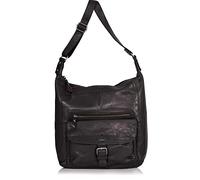 DONBOLSO® Handtasche Paris I Damenhandtasche aus Nappaleder I Vintage Umhängetasche I Schultertasche mit Schlüsselband I Schwarz